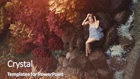 Presentation with forest fairy - Theme with near a stream girl model background and a tawny brown colored foreground