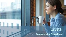  Presentation with part time job during studies - Amazing presentation theme having near big window in coffee backdrop and a ocean colored foreground