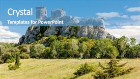  Presentation with france - Slide set consisting of near chateauneuf-du-pape provence background and a teal colored foreground