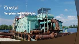  Presentation with chernobyl - Cool new presentation theme with near chernobyl area modern ruin backdrop and a  colored foreground