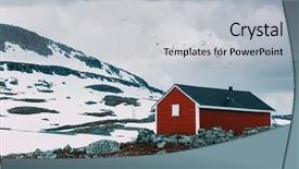  Presentation with summer time - Presentation theme with near famous aurlandsvegen bjorgavegen mountain background and a light gray colored foreground