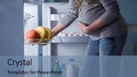  Presentation with fridge - Audience pleasing PPT layouts consisting of near fridge looking for food backdrop and a seafoam green colored foreground