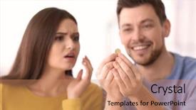  Presentation with wife - Beautiful PPT layouts featuring near his wife at home backdrop and a  colored foreground