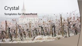  Presentation with czech republic - Presentation design featuring near konice znojmo region czech background and a sky blue colored foreground