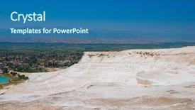  Presentation with panoramic - Beautiful slide deck featuring near modern city denizli turkey backdrop and a ocean colored foreground