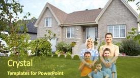  Presentation with real estate - PPT layouts with near new house real estate background and a tawny brown colored foreground