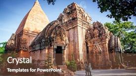  Presentation with history vietnam - Beautiful presentation theme featuring near nha trang in vietnam backdrop and a tawny brown colored foreground