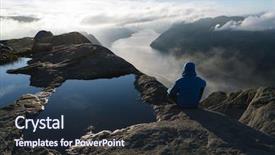  Presentation with towers - PPT theme having near preikestolen pulpit rock background and a tawny brown colored foreground