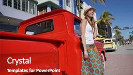  Presentation with old fashioned about history of wika - Slides featuring near red old-fashioned truck background and a crimson colored foreground