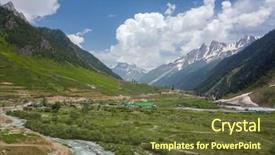  Presentation with landscape - Slides consisting of near sonamarg jammu and kashmir background and a tawny brown colored foreground