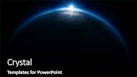  Presentation with balloon - Beautiful PPT theme featuring near space photography - 20km above backdrop and a black colored foreground