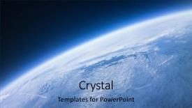  Presentation with outer space - Presentation theme consisting of near space photography - 22km above background and a light blue colored foreground