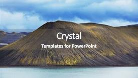  Presentation with geothermal - Presentation consisting of near the askja volcano iceland background and a dark gray colored foreground