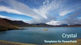  Presentation with geothermal - Presentation theme with near the askja volcano iceland background and a  colored foreground