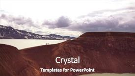  Presentation with geothermal - Presentation featuring near the askja volcano iceland background and a tawny brown colored foreground