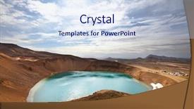  Presentation with geothermal - Theme featuring near the askja volcano iceland background and a  colored foreground