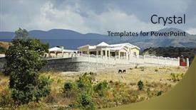  Presentation with haiti - Colorful PPT theme enhanced with near the base of haiti backdrop and a light blue colored foreground