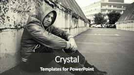  Presentation with prison wall - Beautiful theme featuring near the brick wall black backdrop and a dark gray colored foreground