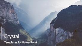  Presentation with resort - Beautiful PPT theme featuring near the resort wengen great backdrop and a gray colored foreground