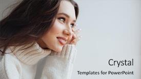  Presentation with fighter jet model - Presentation enhanced with near the window in profile background and a light gray colored foreground