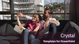  Presentation with television watching - Amazing presentation theme having near the window watching television backdrop and a wine colored foreground