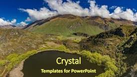  Presentation with diamond clip - Slides with near wanaka new zealand seen background and a tawny brown colored foreground