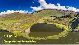  Presentation with diamond sparkle 3d animation - Colorful theme enhanced with near wanaka new zealand seen backdrop and a  colored foreground