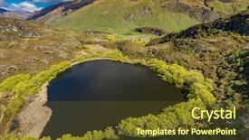  Presentation with mountain lake - PPT theme having near wanaka new zealand seen background and a  colored foreground
