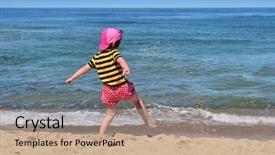  Presentation with sand - Amazing presentation theme having near water face unrecognisable three backdrop and a coral colored foreground