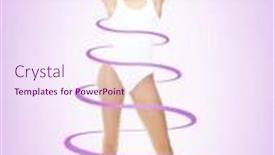  Presentation with female sport - Audience pleasing slide set consisting of neautiful female body weight loss sport and nutrition concept backdrop and a sky blue colored foreground