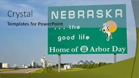  Presentation with good life - Slides enhanced with nebraska-the-good-life-home and a light blue colored foreground