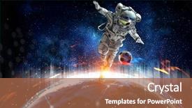  Presentation with soccer game analysis - Beautiful slide deck featuring nebula - astronaut play soccer game backdrop and a coral colored foreground