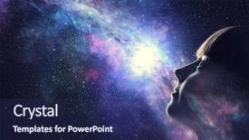  Presentation with nebula - Presentation theme with nebula - mystery of space world background and a navy blue colored foreground