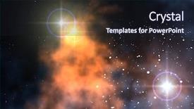  Presentation with space stars - Presentation theme with nebula in space with two background and a wine colored foreground