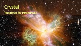  Presentation with nebula - PPT layouts consisting of nebula background and a tawny brown colored foreground