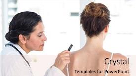  Presentation with metabolic syndrome doctor examining - PPT layouts enhanced with neck cancer - doctor examining patient with magnifying background and a  colored foreground