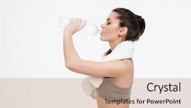  Presentation with water sports - Beautiful theme featuring neck isolated on a white backdrop and a coral colored foreground