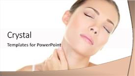  Presentation with muscle - Theme enhanced with neck pain muscle stress background and a sky blue colored foreground