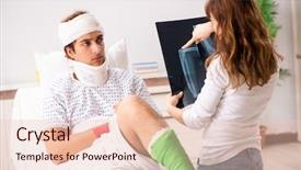  Presentation with wife - Audience pleasing theme consisting of neck x rays - loving wife looking after injured backdrop and a lemonade colored foreground