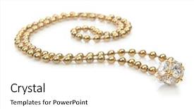  Presentation with pearl - Presentation theme enhanced with necklace isolated on the white background and a white colored foreground