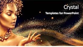  Presentation with fashion - Slide deck consisting of necklace metallic glance fashion art background and a black colored foreground