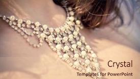  Presentation with diamond - Presentation design consisting of necklace on the neck background and a lemonade colored foreground