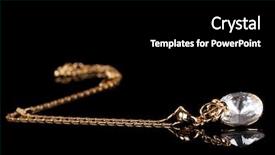  Presentation with gold black - Slide set consisting of necklace with gem on black background and a black colored foreground