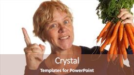  Presentation with diet - Presentation theme featuring winter road in the village at sunset background and a coral colored foreground