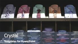  Presentation with classic - Amazing slide deck having men's shirts with necktie backdrop and a dark gray colored foreground