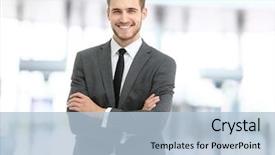  Presentation with portrait of a horse - Cool new slides with necktie - handsome smiling confident businessman portrait backdrop and a light blue colored foreground