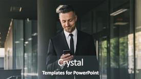  Presentation with nurse and mobile phone - Cool new presentation theme with necktie - portrait of a charming young backdrop and a dark gray colored foreground