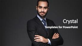  Presentation with black women arm - Slide set with necktie - portrait of a confident handsome background and a dark gray colored foreground