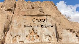  Presentation with ancient iran - Slide deck having necropolis in pars province iran background and a coral colored foreground