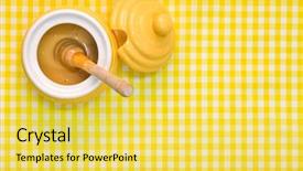  Presentation with pineapple a yellow wooden - Slide deck enhanced with nectar - beehive themed pot full background and a yellow colored foreground